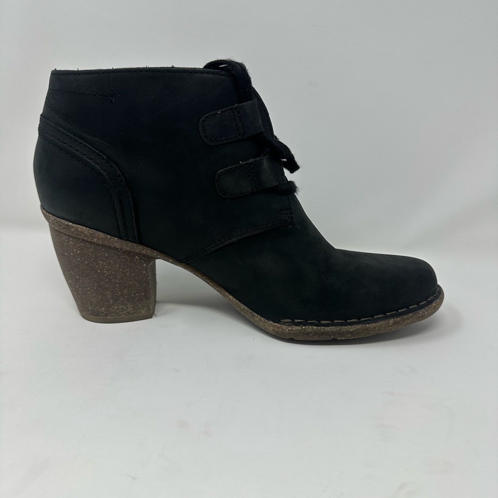 Clarks Unstructured Women’s Carleta Lyon Black Leather  Ankle Boots  Size 10 M